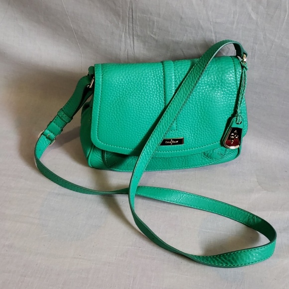 Cole Haan Sling Purse Green Leather Medium - Picture 7 of 7